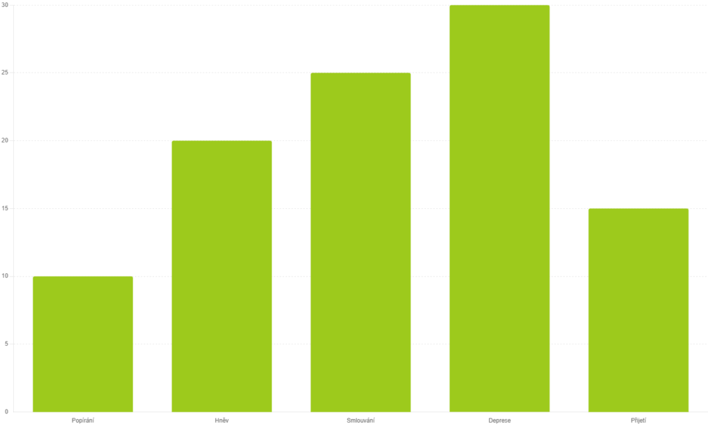 Průměrné časové období jednotlivých fází smutku